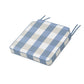 POLYWOOD Acadia Dining Side Seat Cushion — Buffalo Plaid Sky Blue