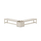 POLYWOOD 60" Vineyard L- Shaped Planter Bench Set — Sand