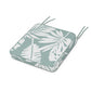POLYWOOD Chinoiserie Side Chair Seat Cushion — Leaf Glacier Spa