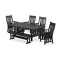 POLYWOOD Acadia 6-Piece Dining Set with Bench — Black