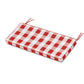 POLYWOOD Chinoiserie Bench Seat Cushion — Buffalo Plaid Crimson