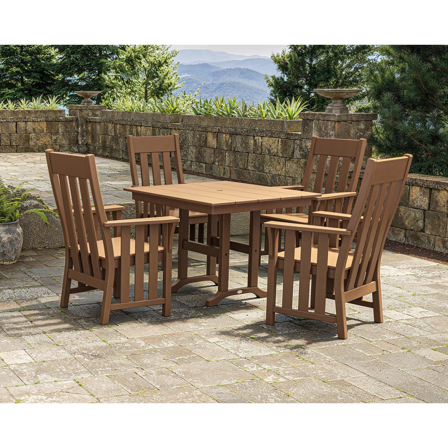 POLYWOOD Acadia 5-Piece Farmhouse Dining Set