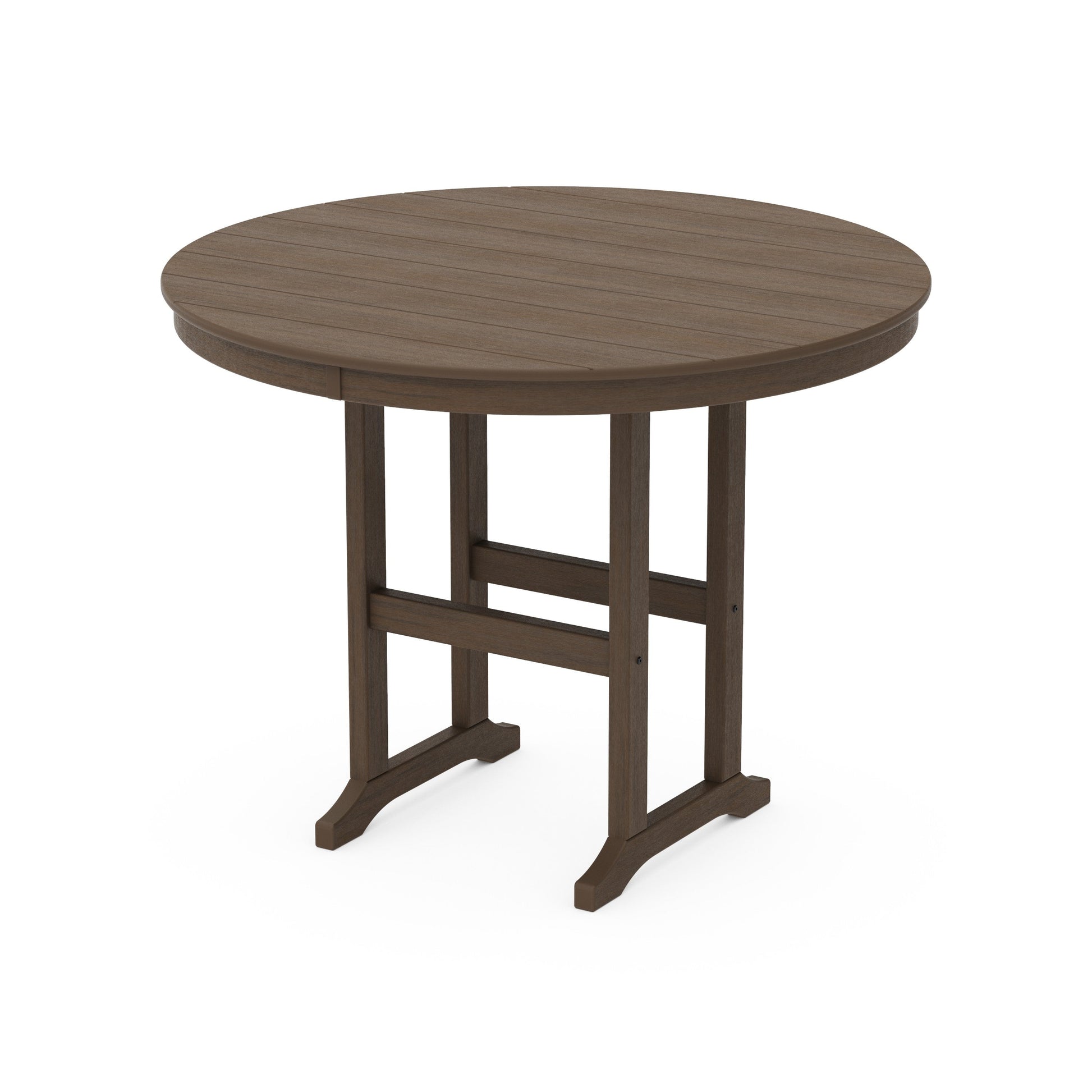 POLYWOOD 48" Round Farmhouse Counter Table — Kona