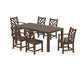 POLYWOOD Chippendale 7-Piece Parsons Dining Set — Mahogany