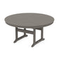 POLYWOOD 60" Round Farmhouse Dining Table — Driftwood