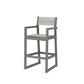 POLYWOOD EDGE Sling Bar Arm Chair — Slate Grey / Birch Sling