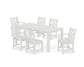 POLYWOOD Chippendale 7-Piece Parsons Dining Set — White
