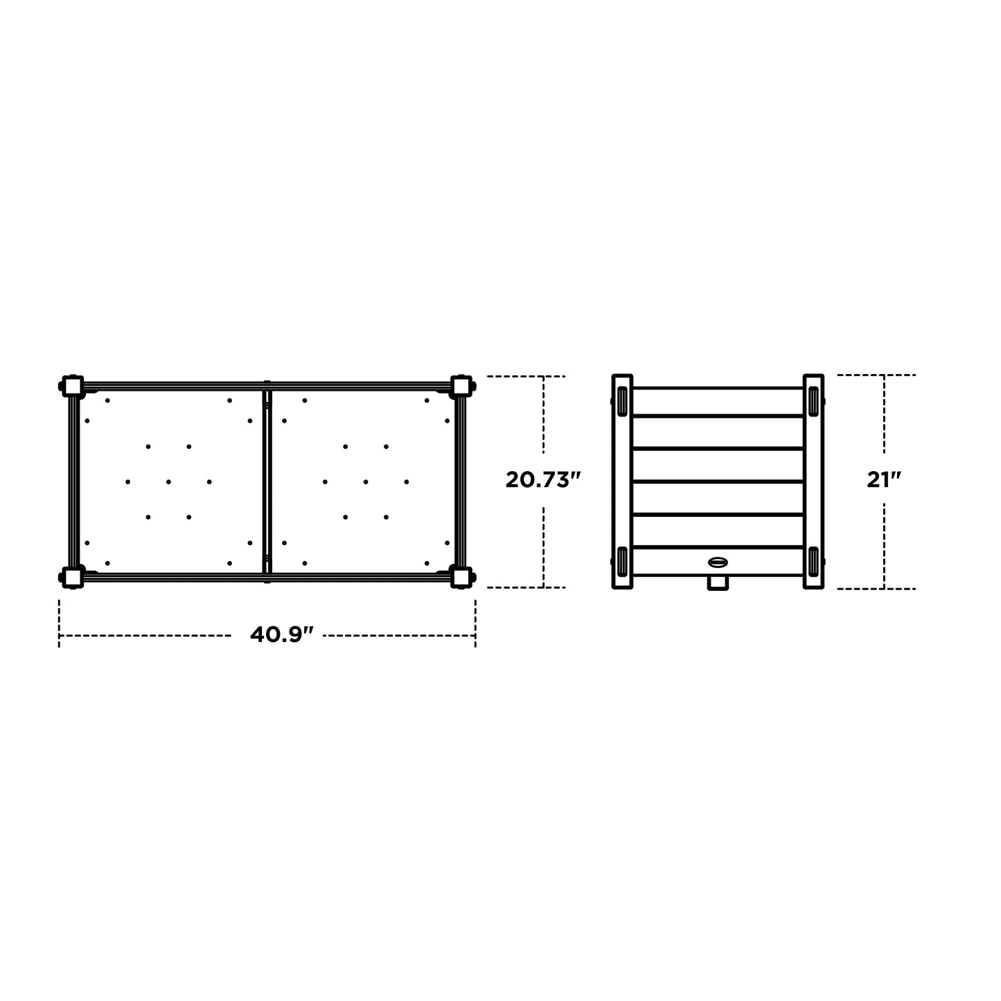 POLYWOOD Nautical Large Rectangle Double Planter Box