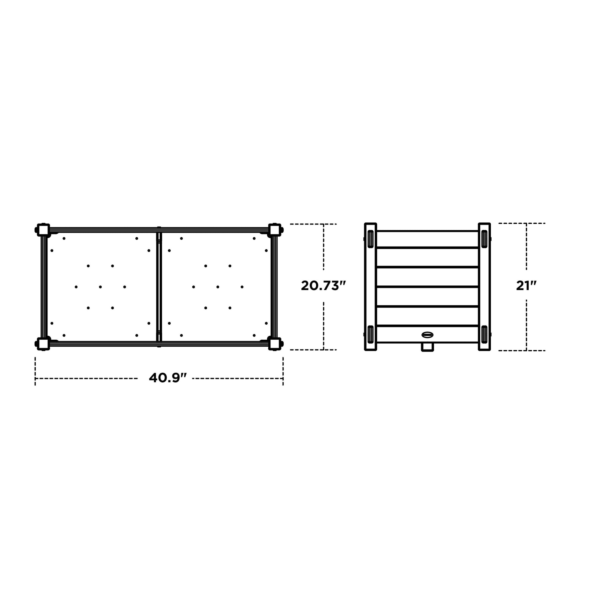 POLYWOOD Nautical Large Rectangle Double Planter Box