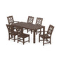 POLYWOOD Chinoiserie 7-Piece Parsons Dining Set — Mahogany