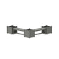 POLYWOOD 48" Vineyard Straight Double Planter Bench Set - Large