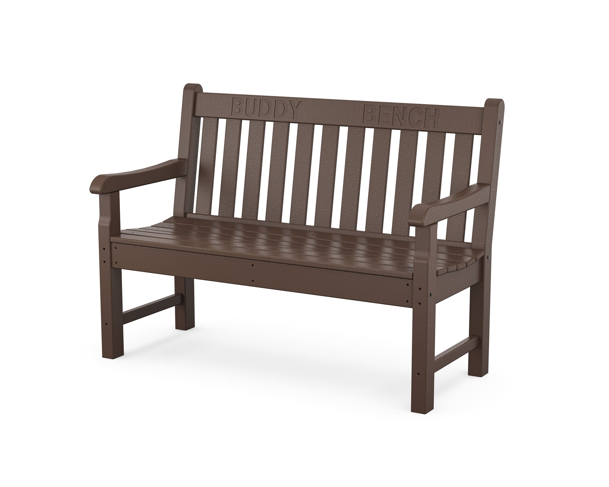 POLYWOOD 48" Buddy Bench — Mahogany