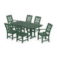POLYWOOD Chinoiserie 7-Piece Farmhouse Dining Set — Green
