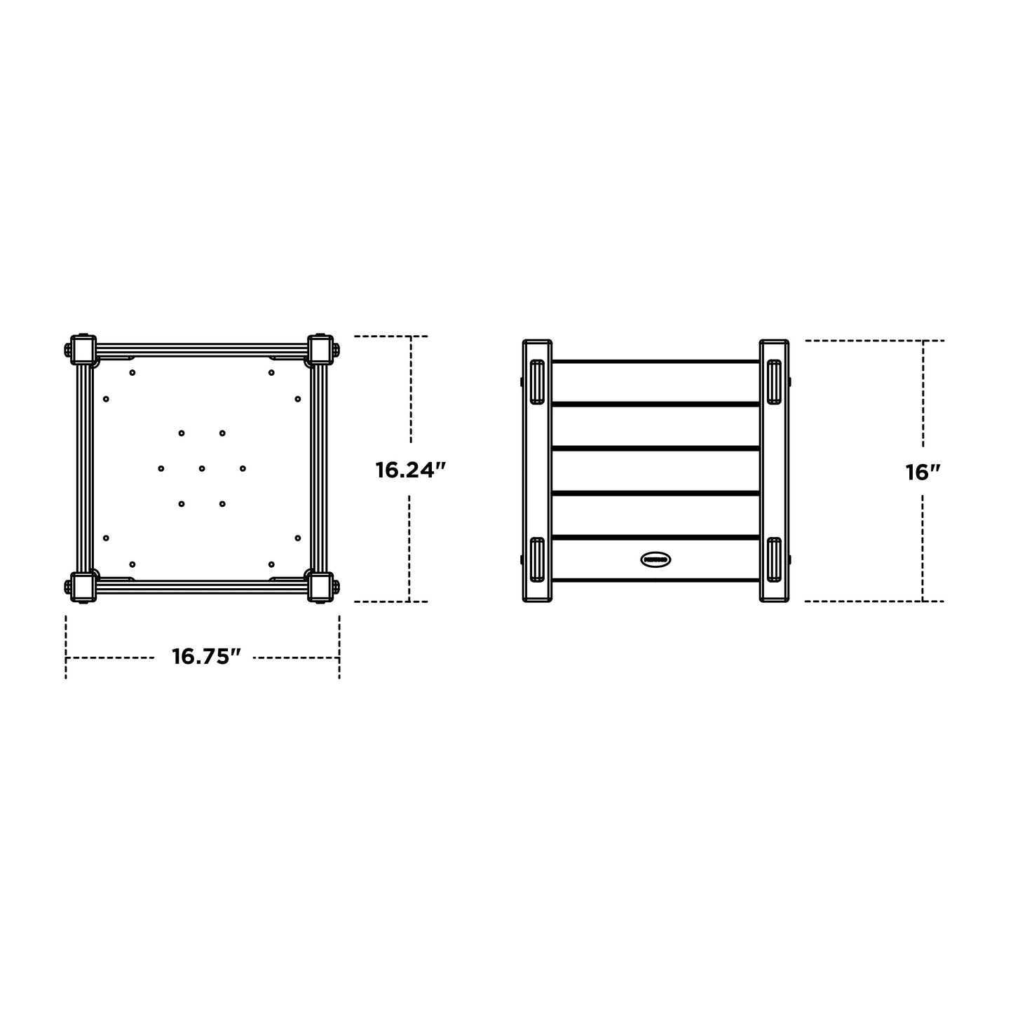 POLYWOOD Nautical Square Planter Box