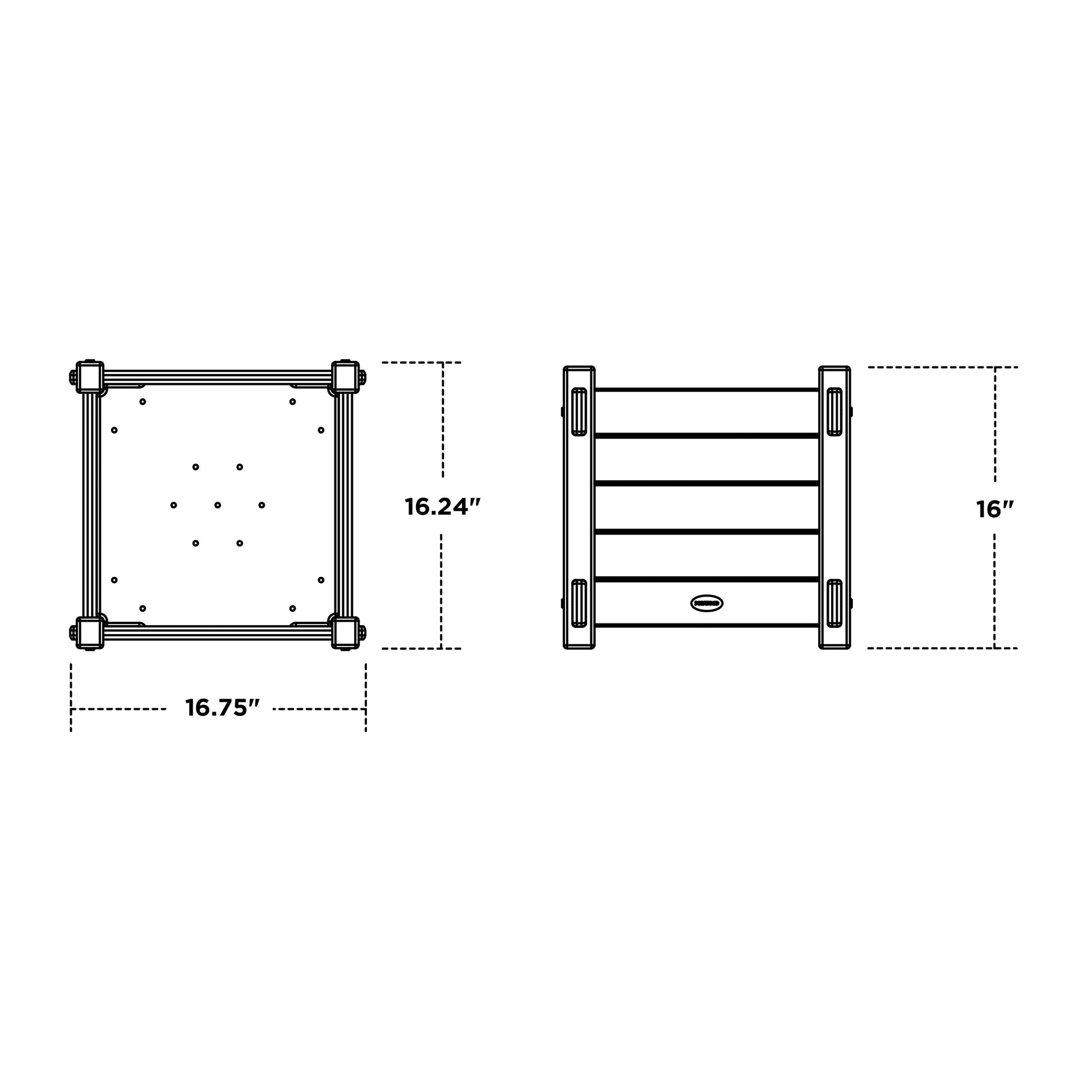 POLYWOOD Nautical Square Planter Box