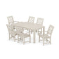 POLYWOOD Chinoiserie Arm Chair 7-Piece Parsons Dining Set — Sand