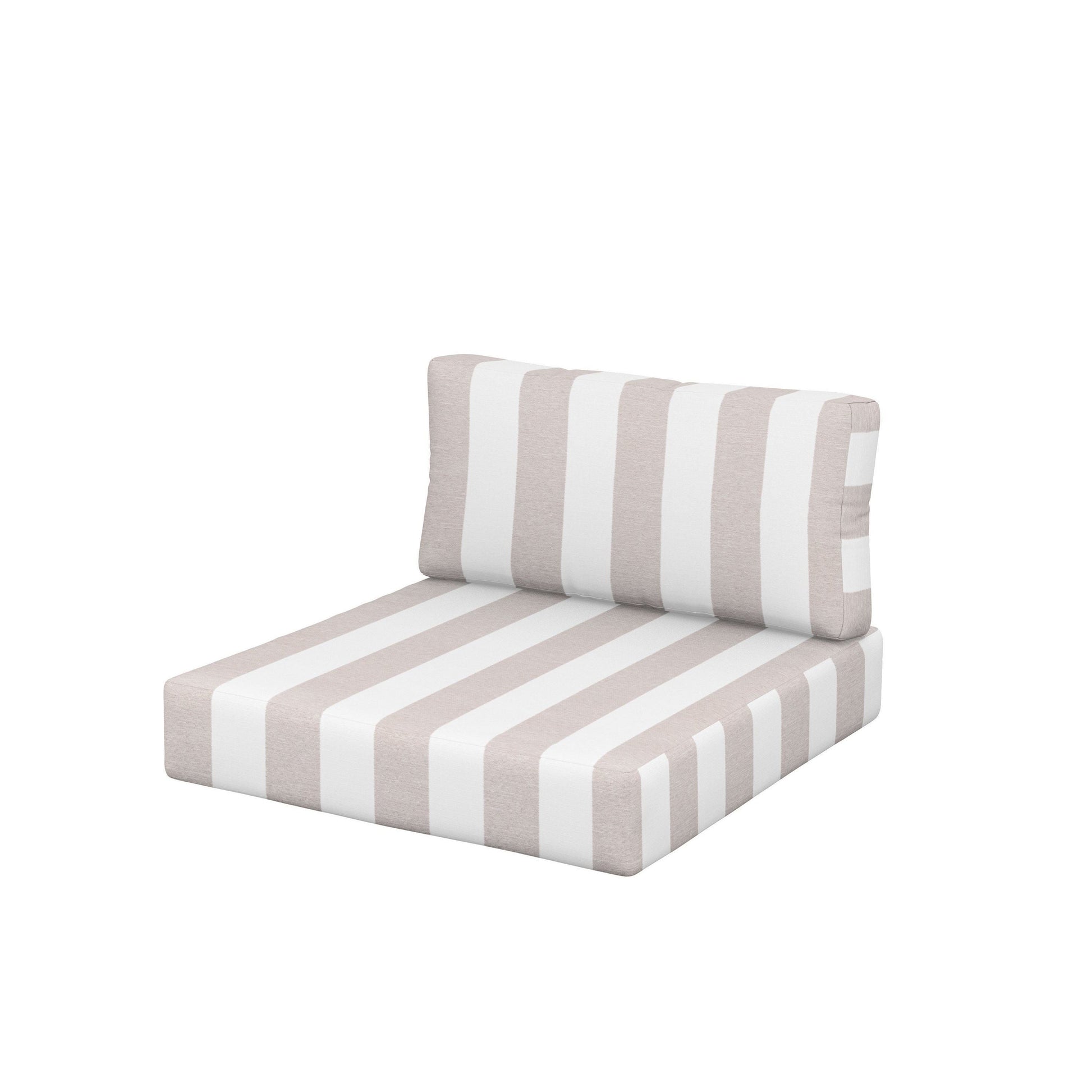 POLYWOOD Acadia Back/Seat Cushion Set — Cabana Stripe Dune Burlap