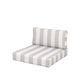 POLYWOOD Acadia Back/Seat Cushion Set — Cabana Stripe Dune Burlap