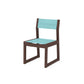 POLYWOOD EDGE Sling Dining Side Chair — Mahogany / Dupioni Aquamarine Sling