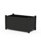 POLYWOOD Nautical Large Rectangle Double Planter Box — Black