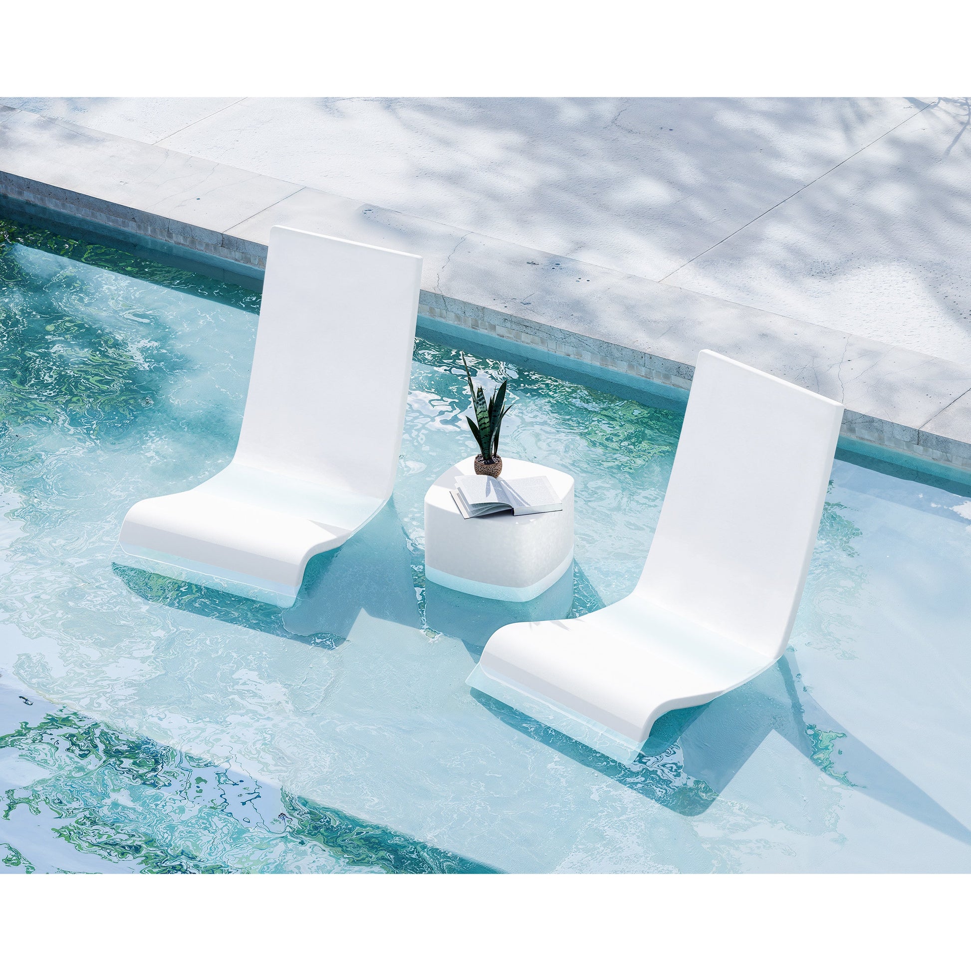 POLYWOOD Laguna 3-Piece In-Pool Chair Lounge Set