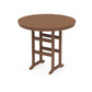 POLYWOOD 48" Round Farmhouse Bar Table — Teak