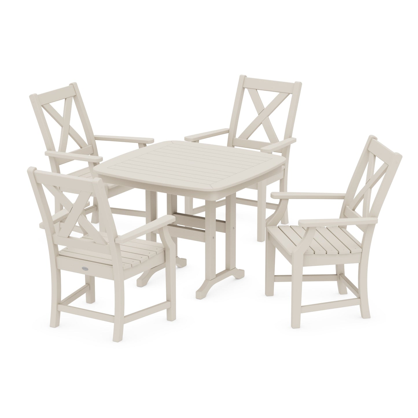 POLYWOOD Braxton 5-Piece Dining Set — Sand