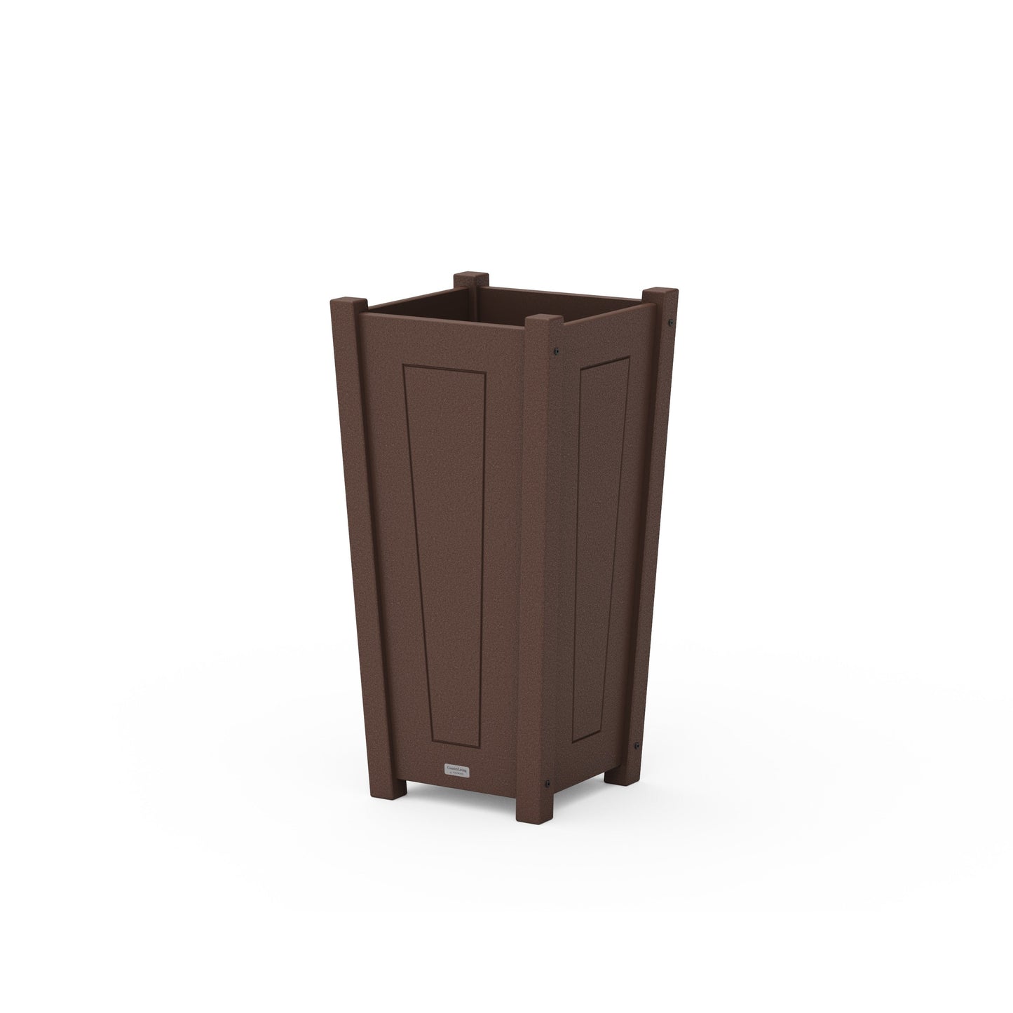 POLYWOOD Country Living Tapered Square Planter Box — Mahogany