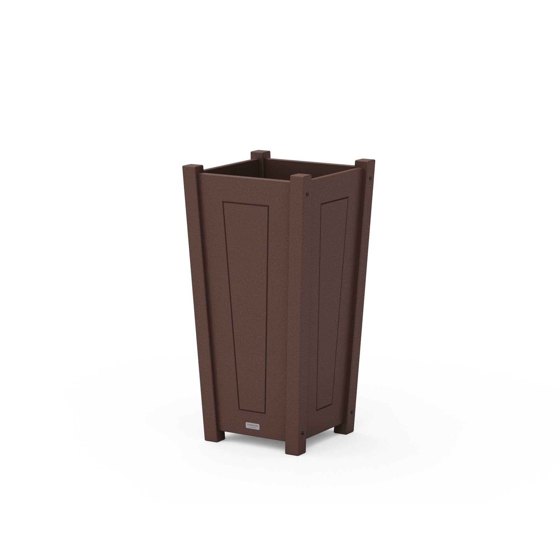 POLYWOOD Country Living Tapered Square Planter Box — Mahogany