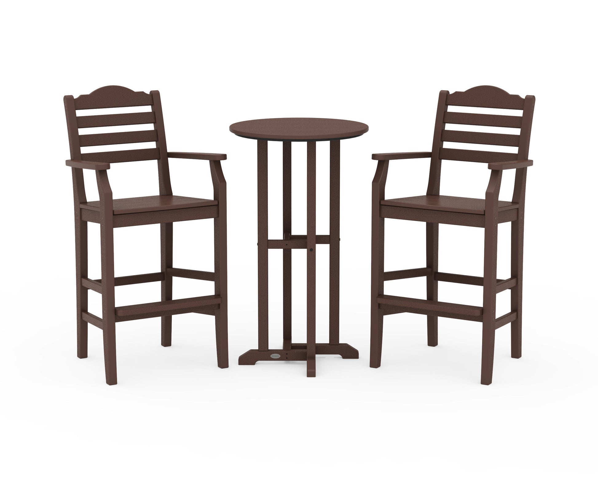 POLYWOOD Savannah 3-Piece Farmhouse Bar Set — Mahogany