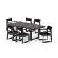 POLYWOOD EDGE Sling 7-Piece Dining Set — Vintage Coffee / Black Sling