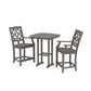 POLYWOOD Chinoiserie 3-Piece Counter Set — Driftwood