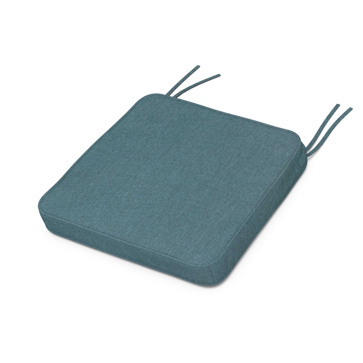 POLYWOOD Chinoiserie Side Chair Seat Cushion — Ocean Teal