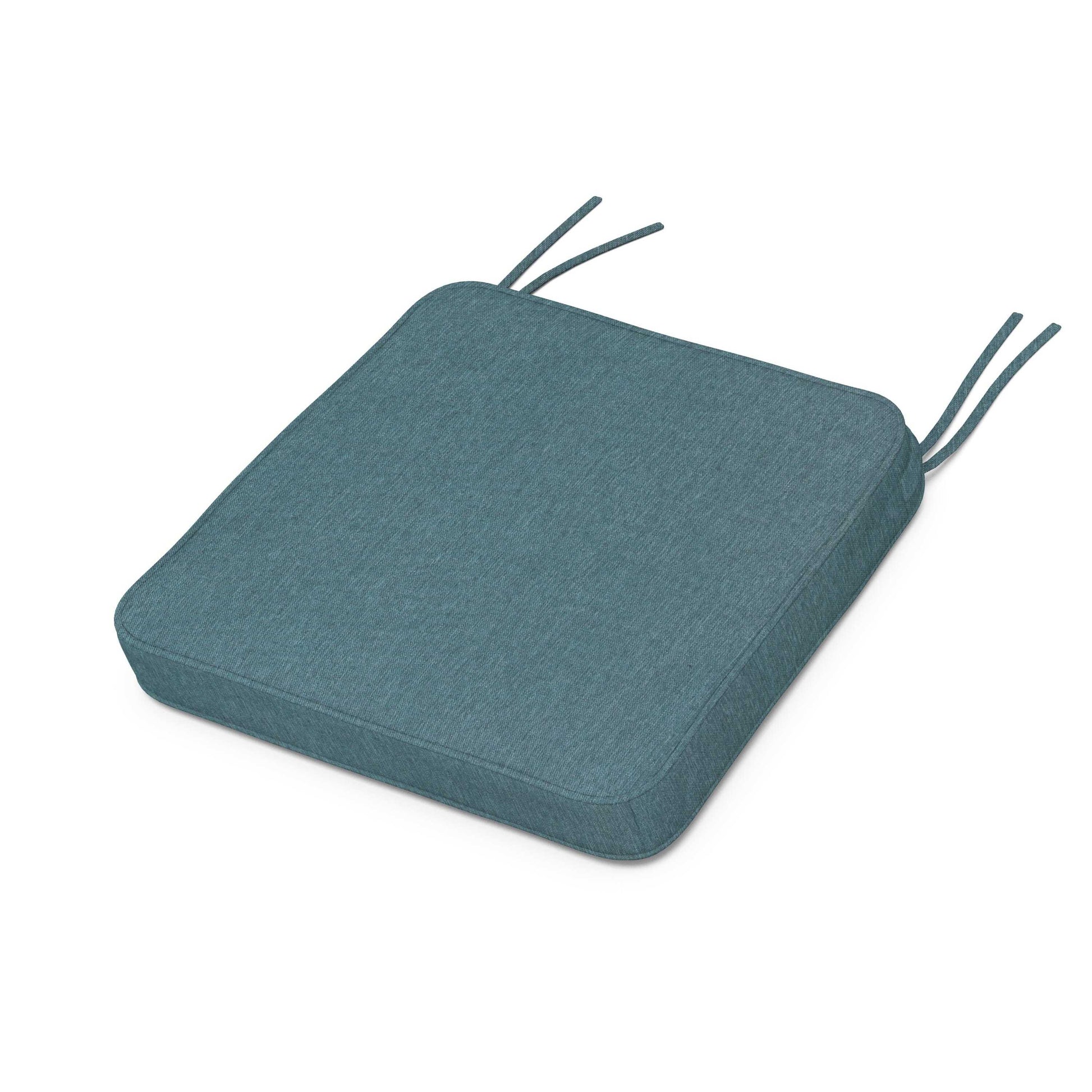 POLYWOOD Chinoiserie Side Chair Seat Cushion — Ocean Teal