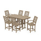 POLYWOOD Chinoiserie 7-Piece Farmhouse Counter Set — Vintage Sahara