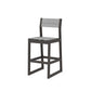 POLYWOOD EDGE Sling Bar Side Chair — Vintage Coffee / Metallic Sling