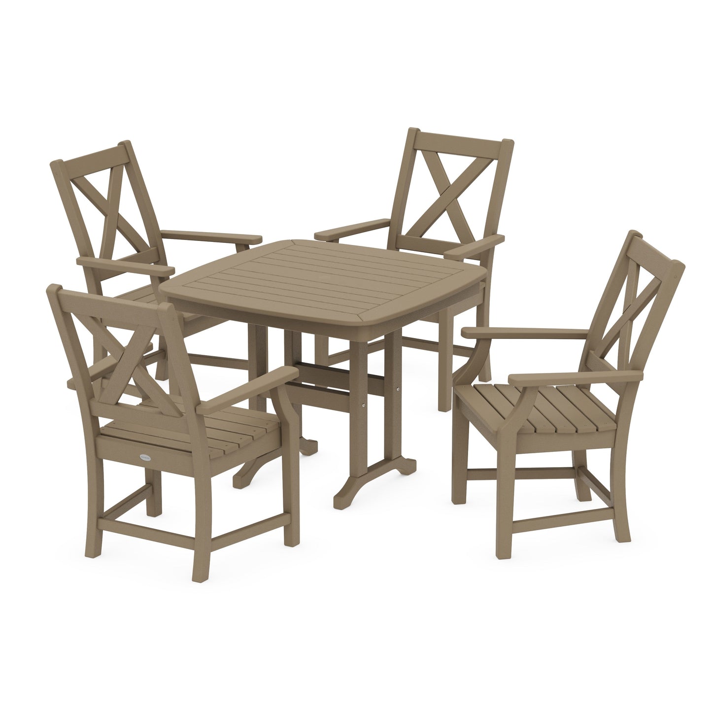 POLYWOOD Braxton 5-Piece Dining Set — Vintage Sahara