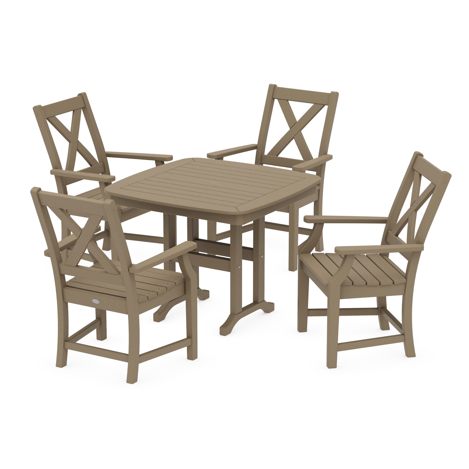 POLYWOOD Braxton 5-Piece Dining Set — Vintage Sahara