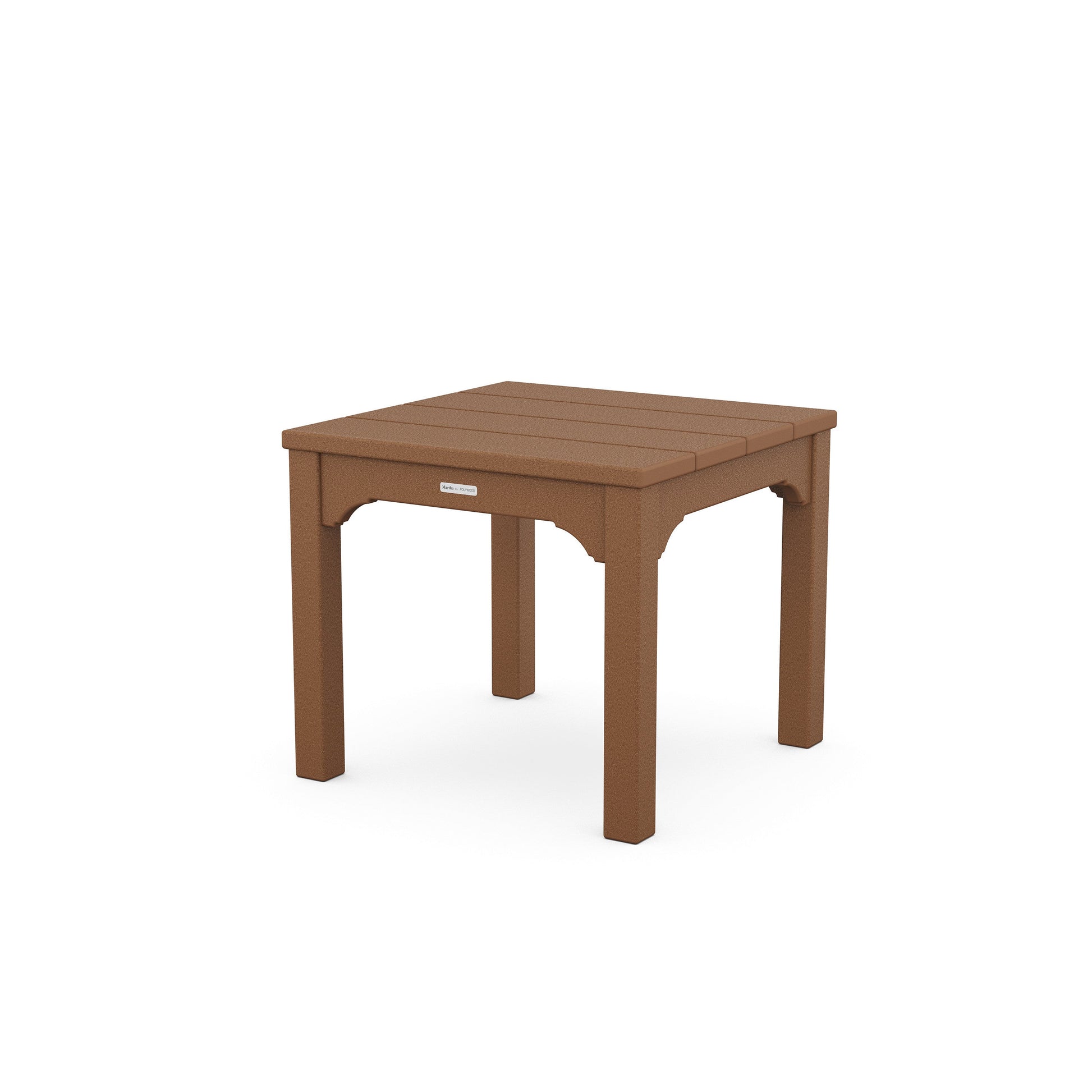 POLYWOOD Chinoiserie End Table — Teak