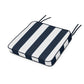 POLYWOOD Chinoiserie Arm Chair Seat Cushion — Cabana Stripe Marine Indigo