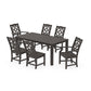 POLYWOOD Chinoiserie 7-Piece Parsons Dining Set — Vintage Coffee