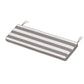 POLYWOOD Chinoiserie Bench Seat Cushion — Cabana Stripe Grey Mist