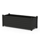 POLYWOOD Nautical Large Rectangle Triple Planter Box — Black