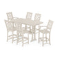 POLYWOOD Chinoiserie 7-Piece Bar Set with Trestle Legs — Sand