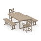 POLYWOOD Chippendale 5-Piece Dining Set with Benches — Vintage Sahara
