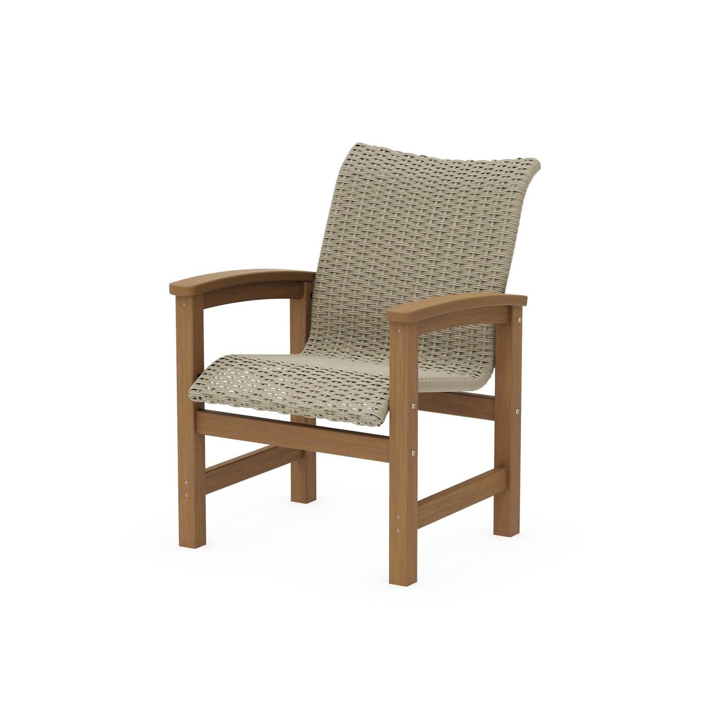 POLYWOOD Coastal Woven Dining Chair — Natural / Dune Grass