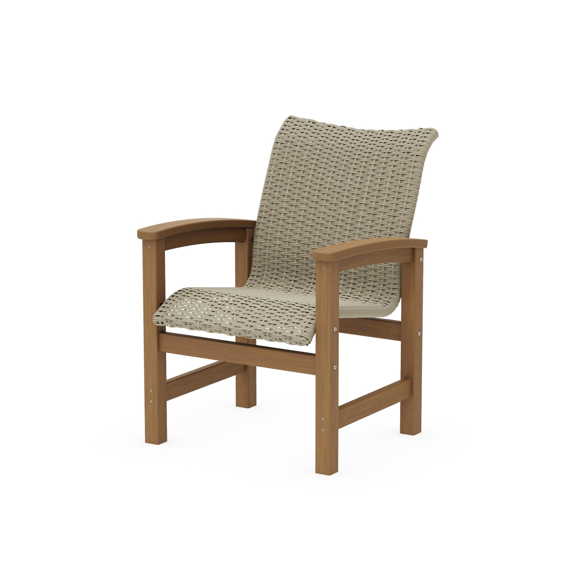 POLYWOOD Coastal Woven Dining Chair — Natural / Dune Grass