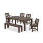 POLYWOOD Chippendale 6-Piece Parsons Dining Set with Bench — Kona