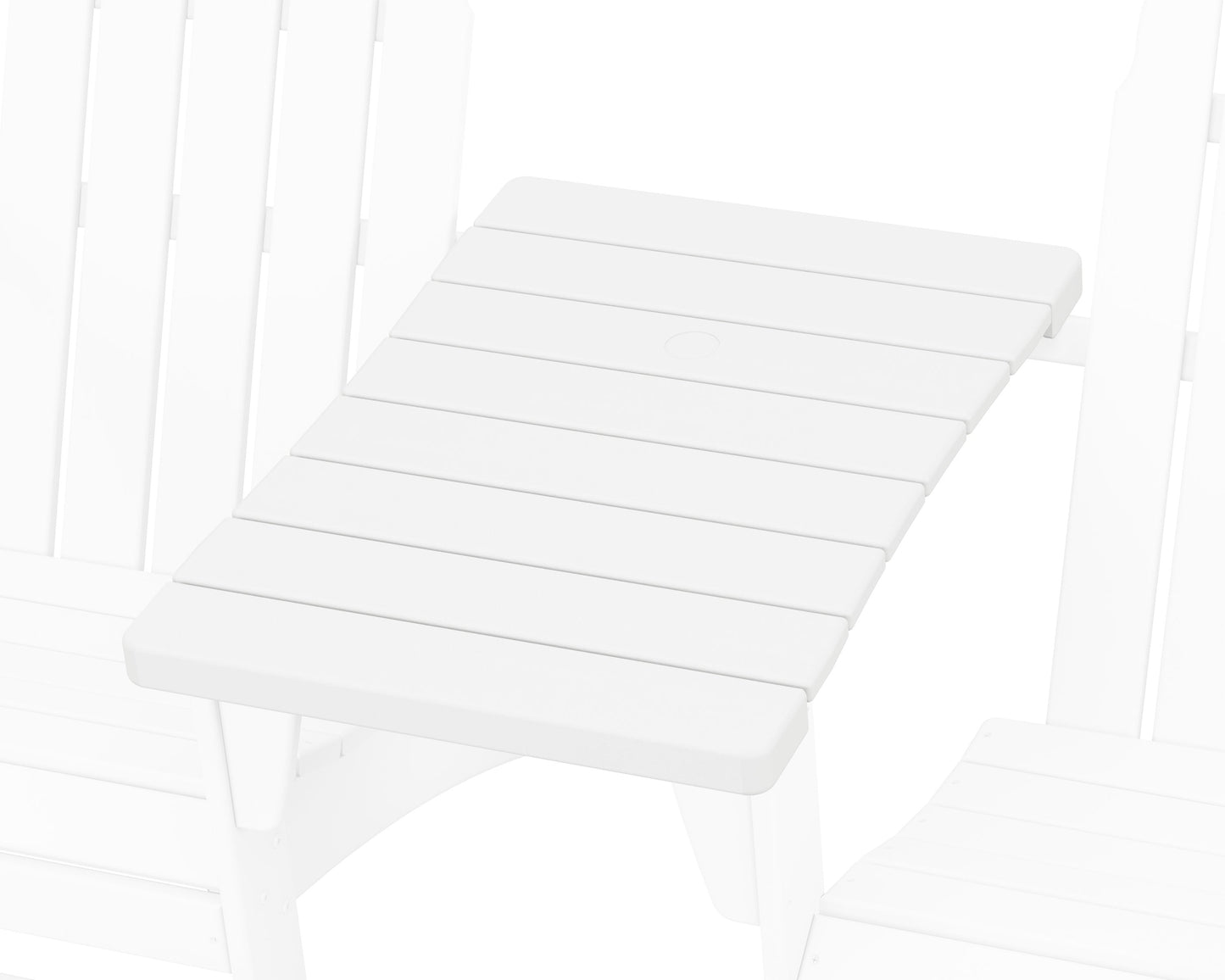 POLYWOOD 400 Series Straight Adirondack Connecting Table — White