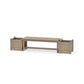 POLYWOOD 48" Vineyard Straight Planter Bench Set — Vintage Sahara